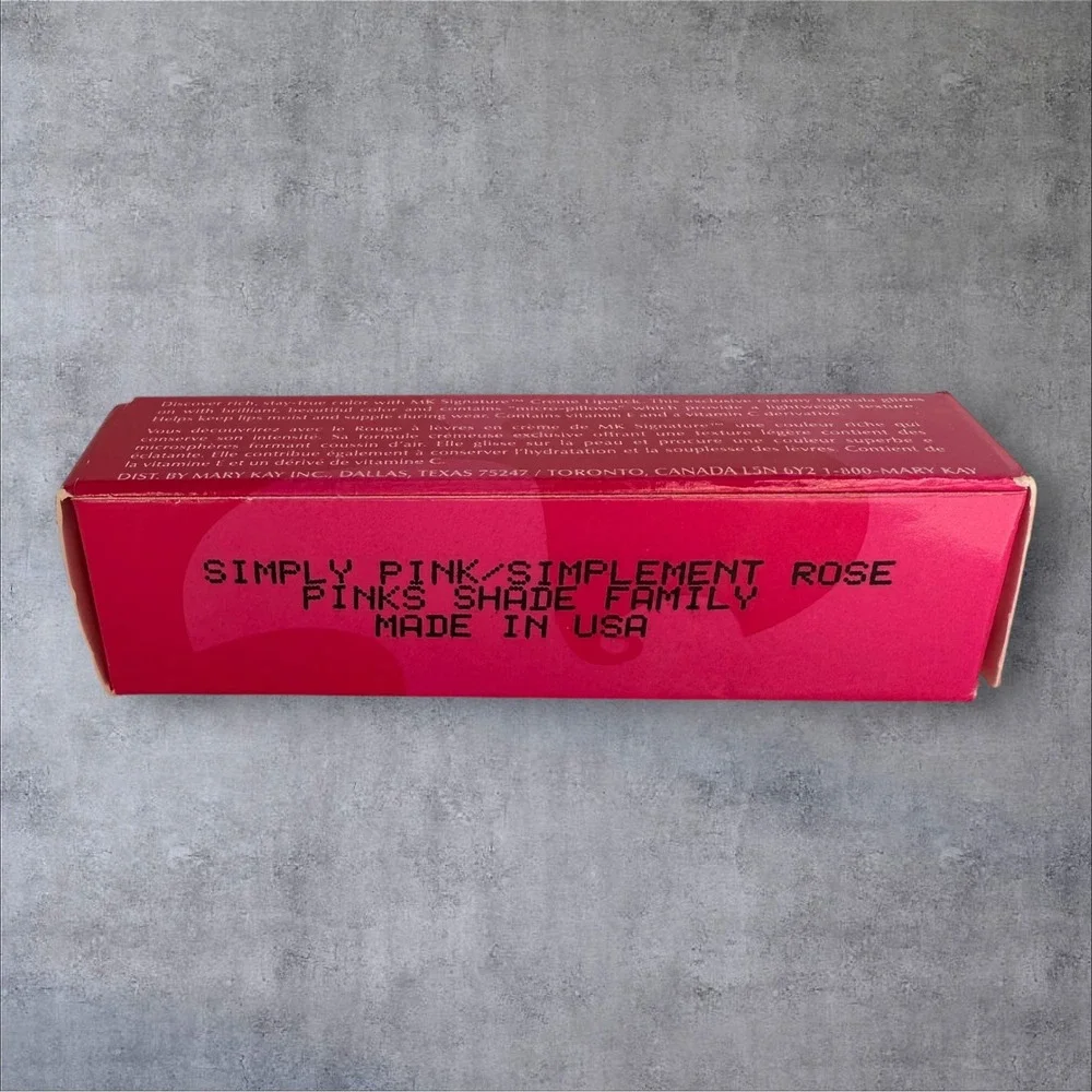 Mary Kay MK Signature Creme Lipstick Womens .13oz Simply Pink New 0012/001200‎